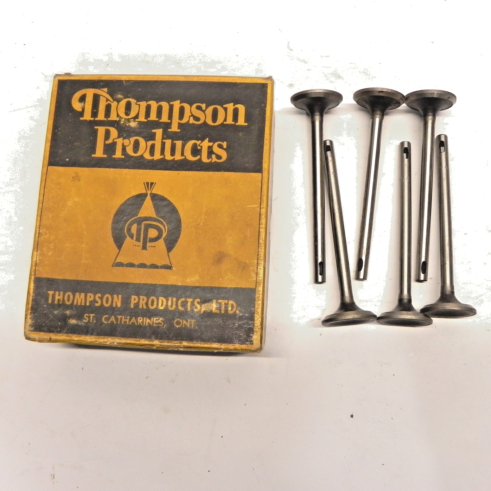 1932 CHEVROLET 6 CYL MODELS EXHAUST VALVES LOT OF 6 NORS THOMPSON BRAND #S556