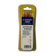 NIKKAI Connect Cat 5e Patch Ethernet Cable for Networking - 1m in length - White