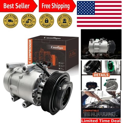 Durable Automotive AC Compressor Compatible with Hyundai & Kia Models 2010-2016