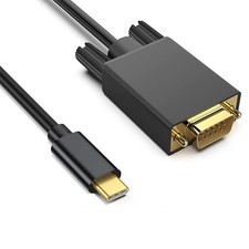 USB3.1 Type-C to VGA HD Adapter Cable for Laptop to Monitor Projector 1.8m