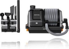 10M Hose Anti-Kink, Wall-Mounted Vacuum Cleaner with 6 Nozzles for Garage Det...