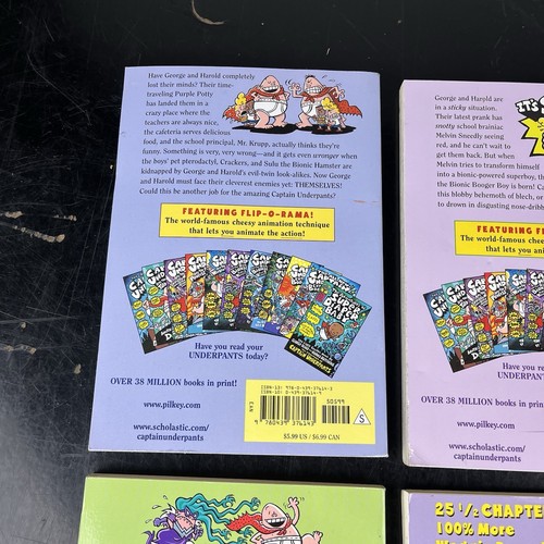 6 Paperback Captain Underpants Book Lot Dav Pilkey Scholastic Books - Picture 11 of 18