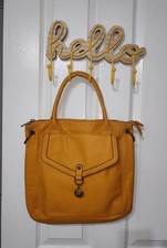 Mantaray Ochre Faux Pebble Leather Women's Handbag Removable Crossbody Strap New