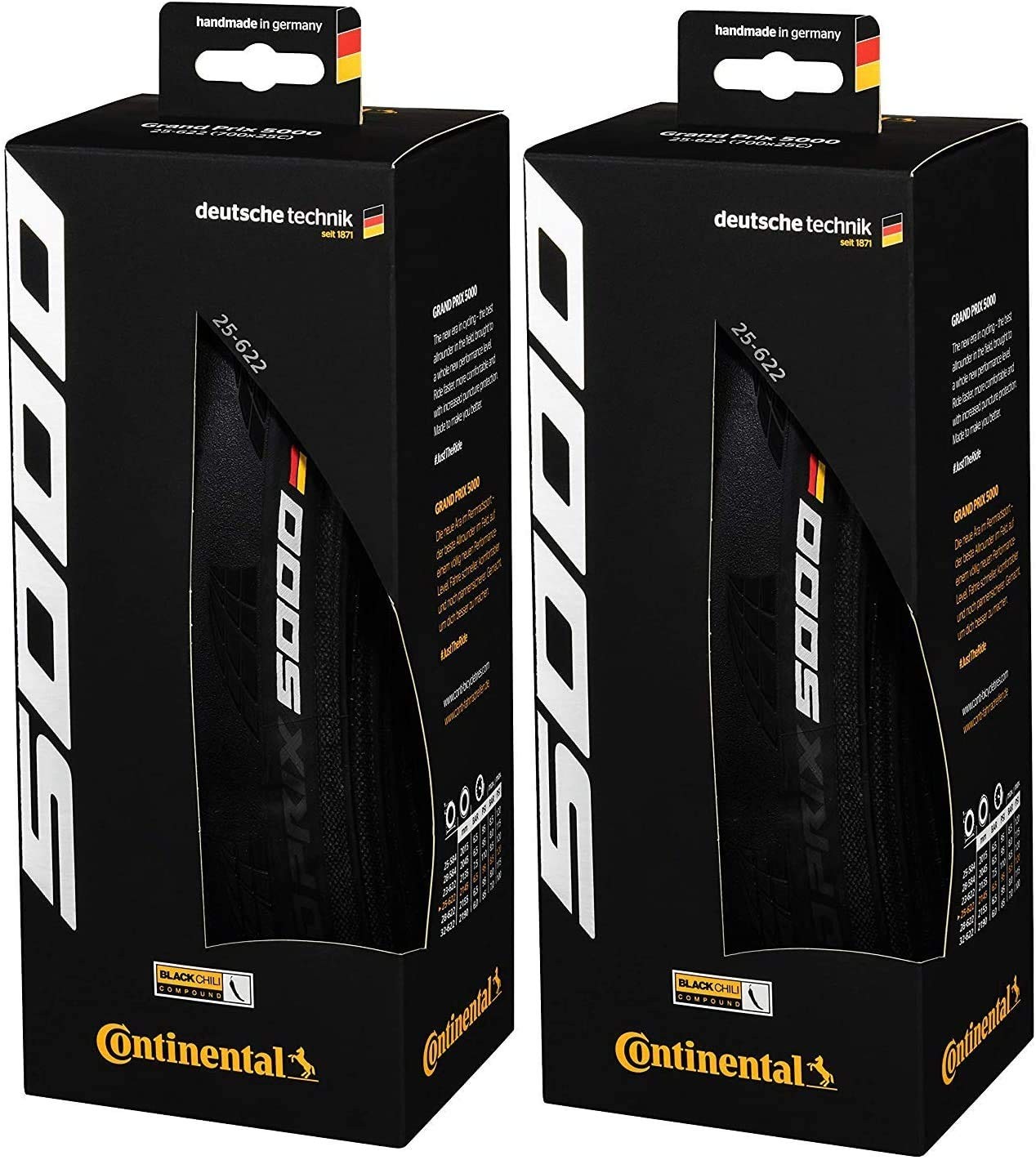 Sports 650B x 28 Black Cycling Tire Set of Two with Grip Comfort Technology