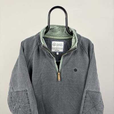 FatFace Herren Quarter Zip Sweatshirt Grau XL - Top Zustand