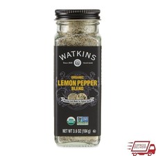 Organic Lemon Pepper Spice Blend 3.6oz Gourmet Zesty Non-GMO Gluten Free Kosher