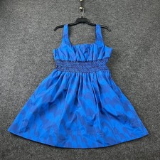MAEVE By Anthropologie Square-Neck Smocked Mini Dress Women's Size M