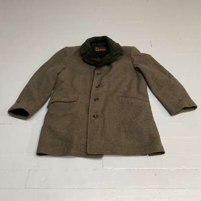 Vintage 50s 60s McGregor Wool Tweed Lined Car Coat Overcoat Jacket