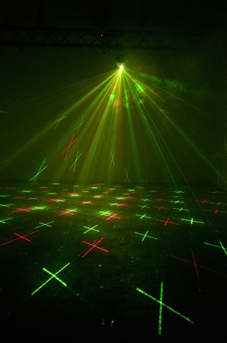 American DJ MINI DEKKER RGBW LED DMX Multi-Beam Derby/Strobe Effect Light+Cable - Picture 5 of 8