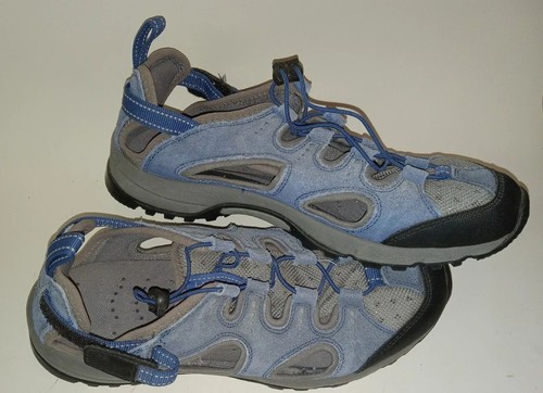 Lands End Women’s Blue Hiking Sandal Shoe 191511 Suede Trail Shoe Size - Picture 2 of 13