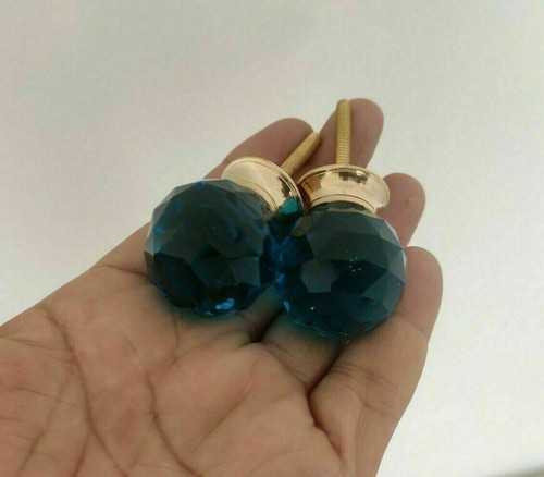 Set 2 pezzi pomello per porta in vetro vittoriano e ottone stile diamante man... - Foto 11 di 18