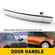 Rear Left Driver's Side Exterior Chrome Door Handle For 2008-2013 NISSAN ROGUE