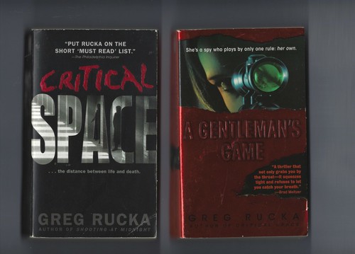 GREG RUCKA 2 PAPERBACK BOOKS A GENTLEMAN'S GAME CRITICAL SPACE FREE SHIPPING - Picture 4 of 4