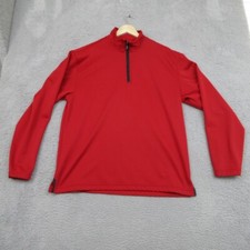 IZOD 1/4 Zip Pullover Men L Red Classic Preppy Layering Piece Golfing Casual  