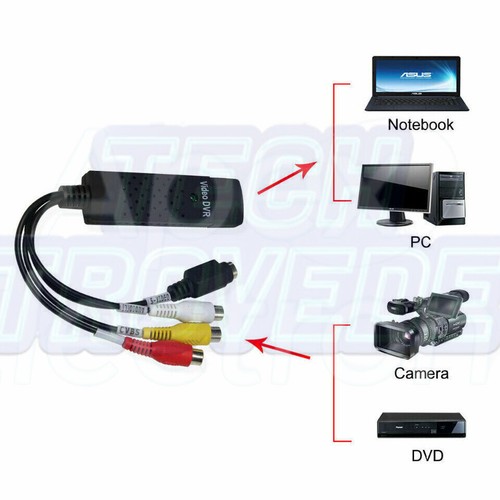USB 2.0 Audio Video VHS to DVD VCR PC HDD Converter Adapter Digital Capture Card - Bild 3 von 7