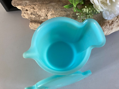 Sucrier Vintage Tupperware Bleu Avec Bec Verseur – Plastique Années 60/70