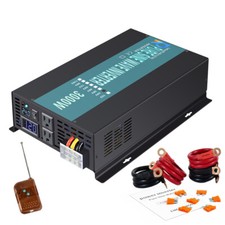 Power Inverter 3000W 24V DC to 120V AC Pure Sine Wave Inverter with a remote