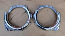 1956 1957 Nash Rambler HEADLIGHT BEZELS Doors Rings Original pair Gerity