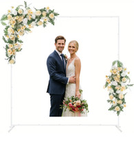 Square Wedding Arch hanging Flower White Metal Stand for Wedding Ceremony party