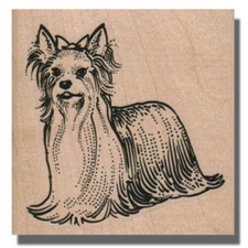 Mounted Rubber Stamp, YORKSHIRE TERRIER, Dog Stamp, Yorkie, Animal, Pet, Pup,New