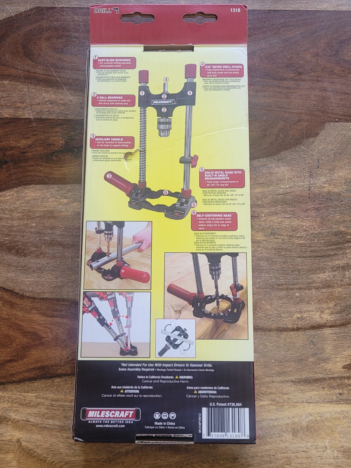 Milescraft 1318 DrillMate Portable Drill Guide Drill Guide Attachment