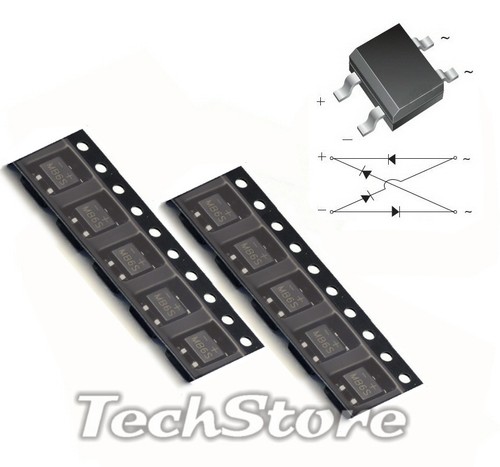 Chip Raddrizzatore A Ponte MB6S - 10 Pezzi DealMux, 0.5A 600V Per Circuiti Elettronici
