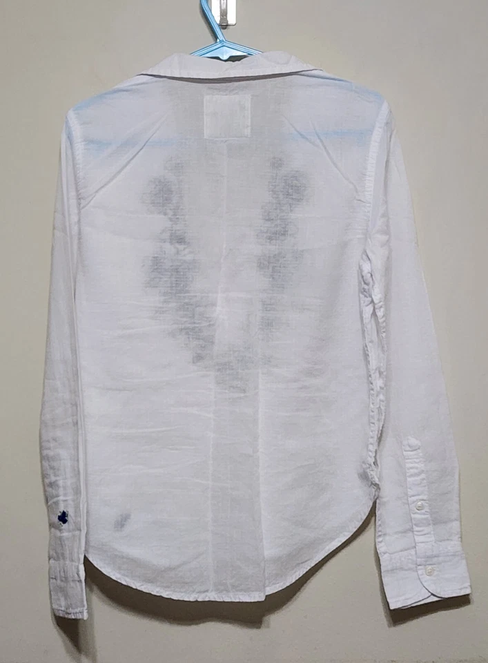 Abercrombie Kids Girl's Junior's Embroidered 3/4 Button Down Shirt - Size M - Image 2 of 4