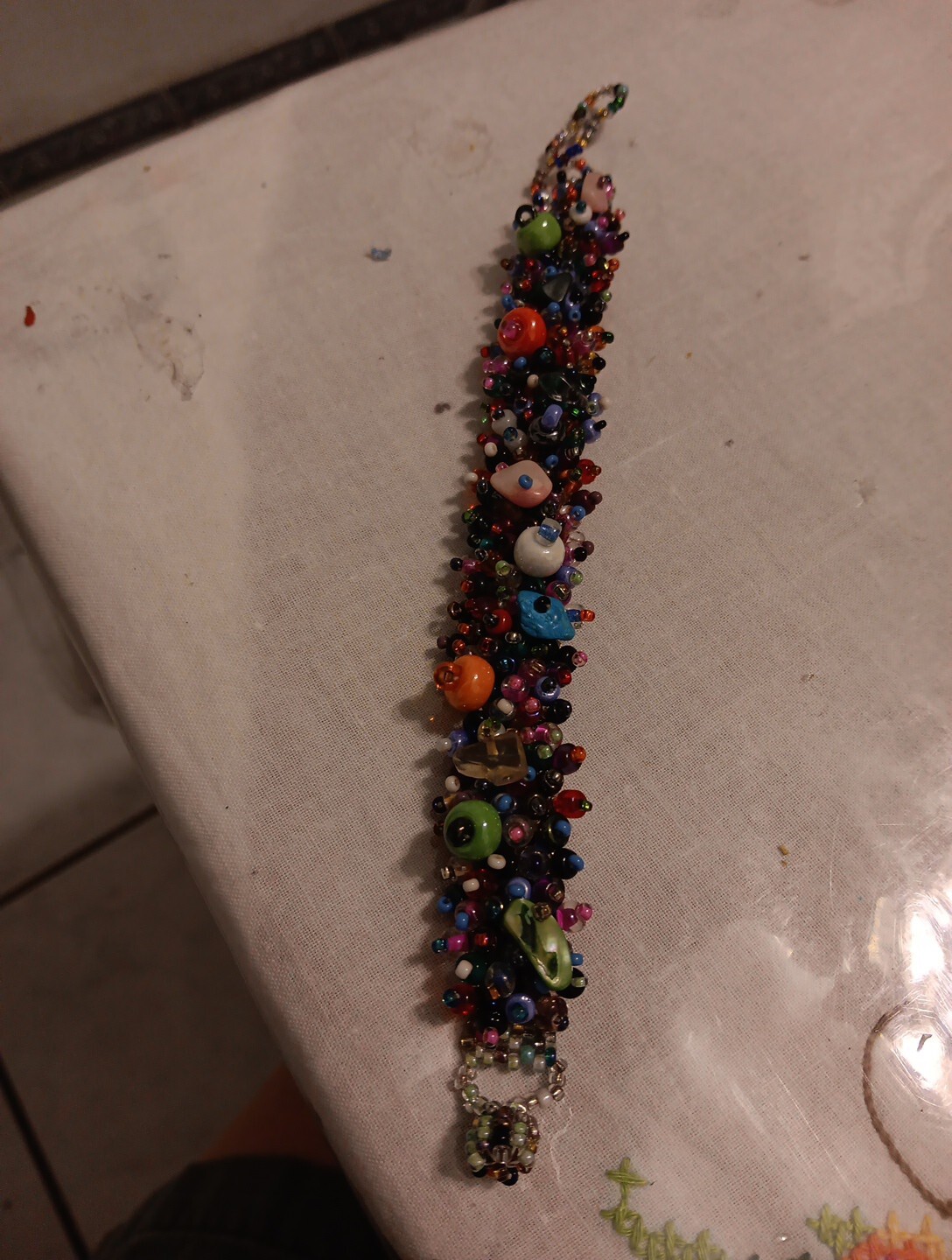 Multi-colored beaded bracelet with different ston… - image 2