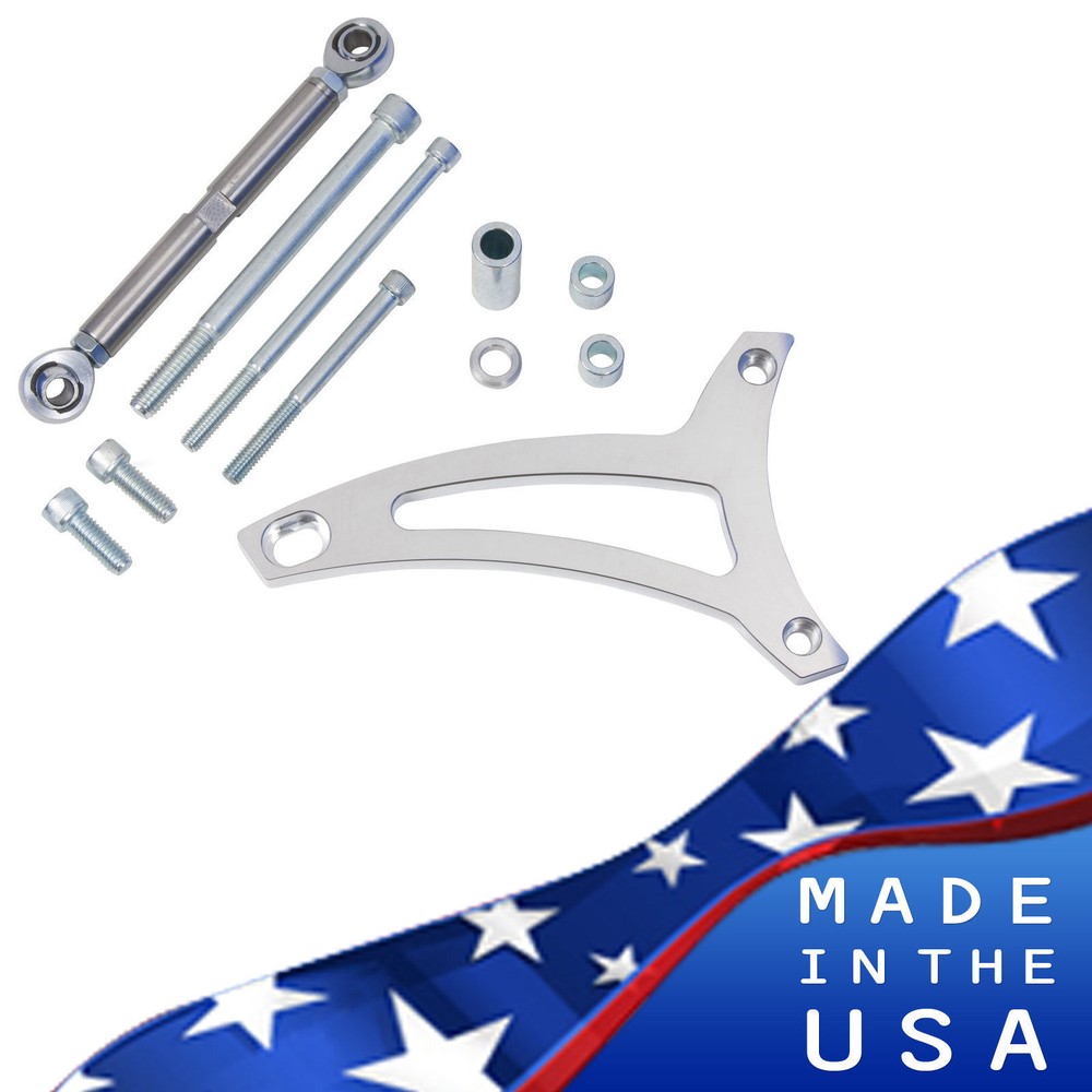 Small Block Ford 351W V-Belt Alternator Bracket Kit 5.8L SBF Windsor