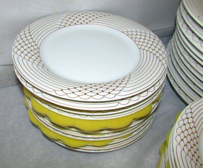 HUTSCHENREUTHER D'Oro Salad Plates Scala Gold Outlined Scale | eBay