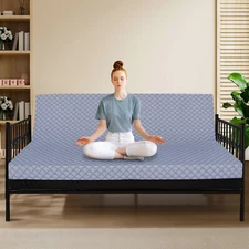 NAIZEA 5 Inches Daybed Mattress 75"Lx54"W Adults Foldable Floor Mattress Grey