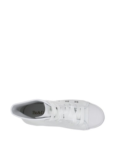NUEVAS EN CAJA Be&D Tenis de lona alta estampado plateado talla 7 eur 37 - Imagen 3 de 6
