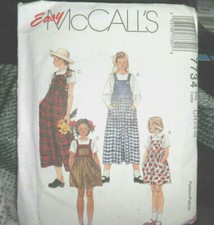 McCALLS 7734 DZIEWCZĘCY SWETER ŚPIOSZKI I KOMBINEZON Rozmiary 7 8 10  