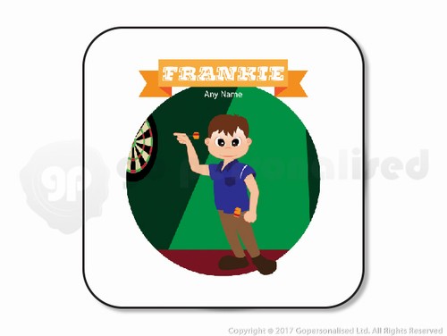 Personalised Gift Dart Player Darts Coaster Sport Novelty Custom Present For Him - Picture 13 of 36