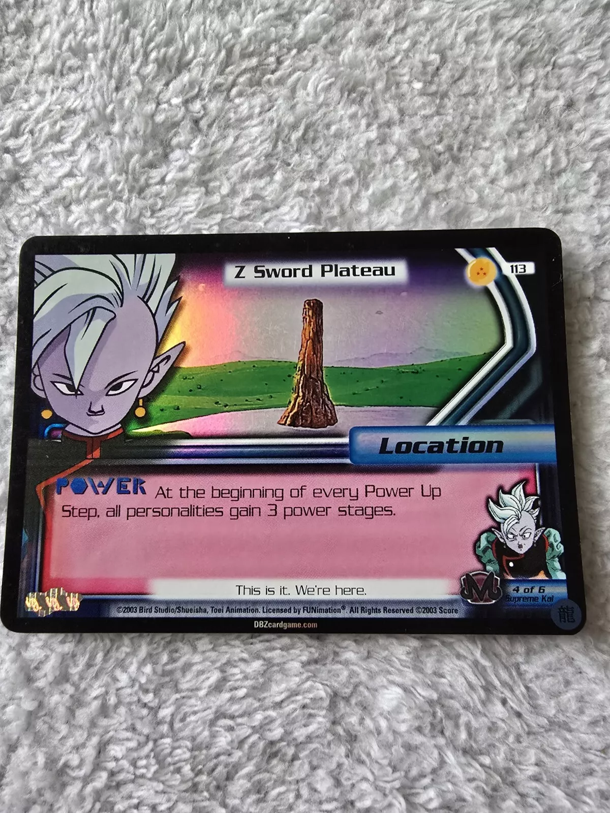 DBZ Dragon Ball Z FOIL Z Sword Plateau 113 CCG Limited Buu Saga MP Score