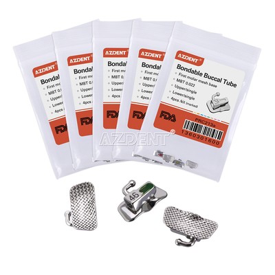 10Pack Dental Ortho Buccal Tubes MBT 022 1st Molar Laser mark mesh Bondable