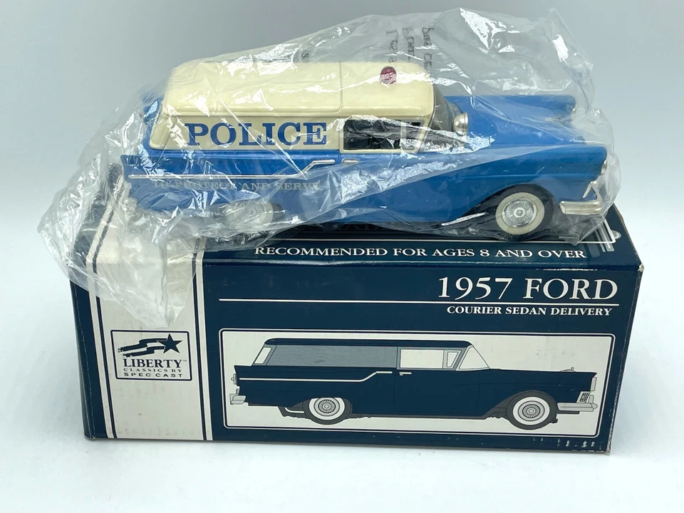 1:24 Liberty Classics 1957 Ford Police Courier Sedan Delevery Car Bank #58005 - Image 2 of 4