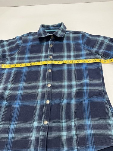 Orvis Womens Fleece Lined Flannel Shirt Jacket (Blue Nova Plaid, Size Small - Picture 3 of 11