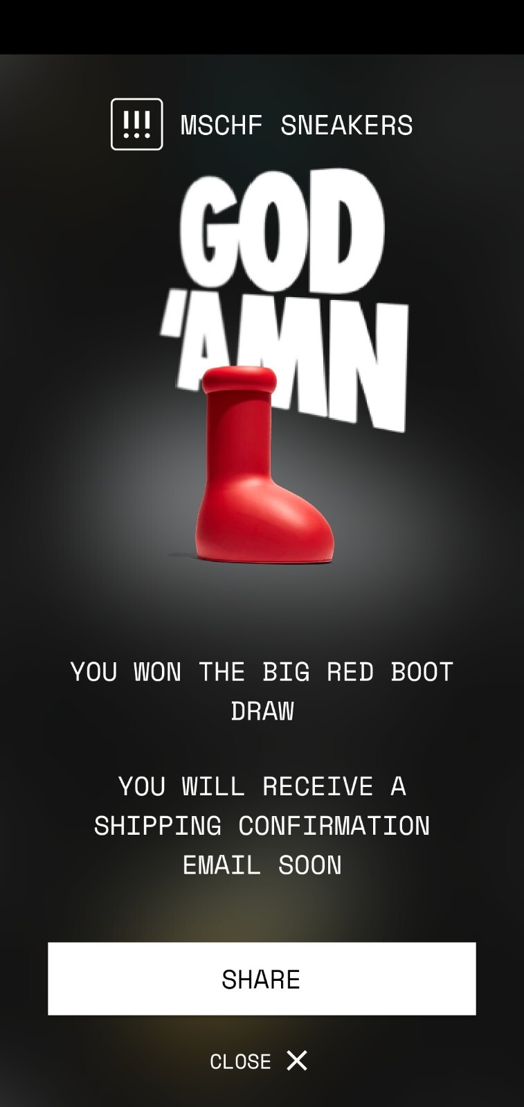 正規品直輸入】 アトムブーツ boots red Big MSCHF US9 27cm / ブーツ