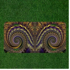 Creative Personalized Car License Plate With Abstract Fractal Pattern Artwork