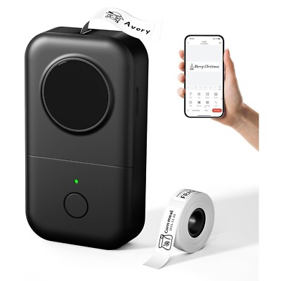 Phomemo D30 Etikettiergerät Maschine Mini Tragbar WLAN Thermodrucker Schwarz
