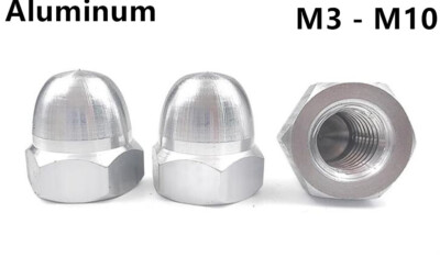 Aluminium 6061 Hutmuttern Sechskantmutter M3 M4 M5 M6 M8 M10