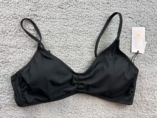 Shade  Shore Women's Size Large 12-14 Shirred Ribbed Bralette Bikini Top