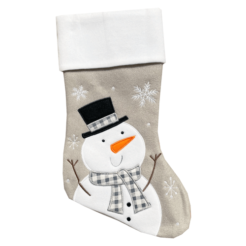 Personalised Embroidered Christmas Stocking Deluxe Silver Santa UK Xmas Luxury - Picture 12 of 23