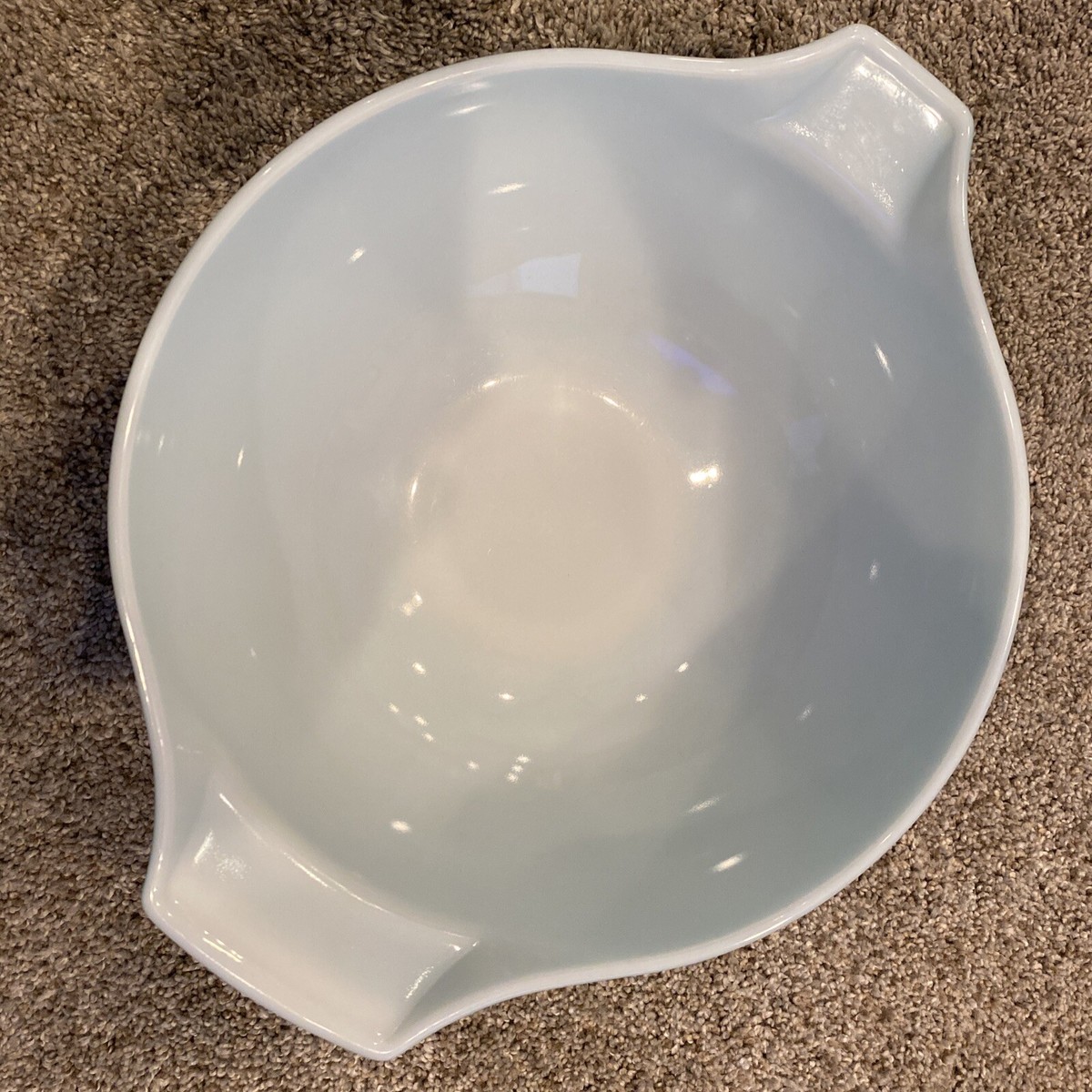 Vintage Pyrex Cinderella Turqouise Blue Butterprint Amish 444