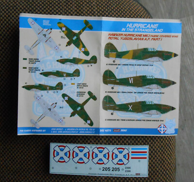 1:48 Kora Decals DEC 4879 Hurricane Mk. Model Airplane Decals 1
