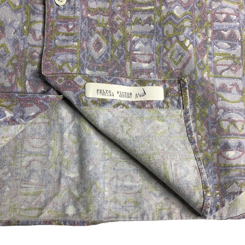 Vintage Da Vinci California Shirt Mens M Geometric Abstract Southwestern 70s 80s - Picture 7 of 11