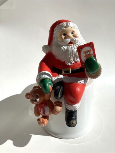 Libro vintage de niñera de estante de Santa con oso de peluche y oso de peluche - Imagen 5 de 12