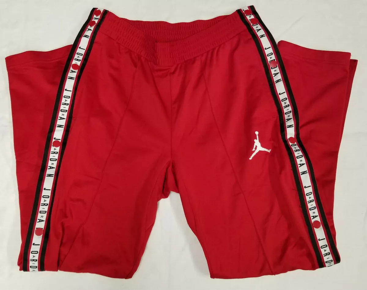 2018 Air Jordan tricot basketball tearaway pants men sz S red AJ1106-687