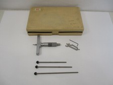 MITUTOYO # 129-127 Depth Micrometer SET 0" - 4" x .001" OEM Case Wrench Ratchet
